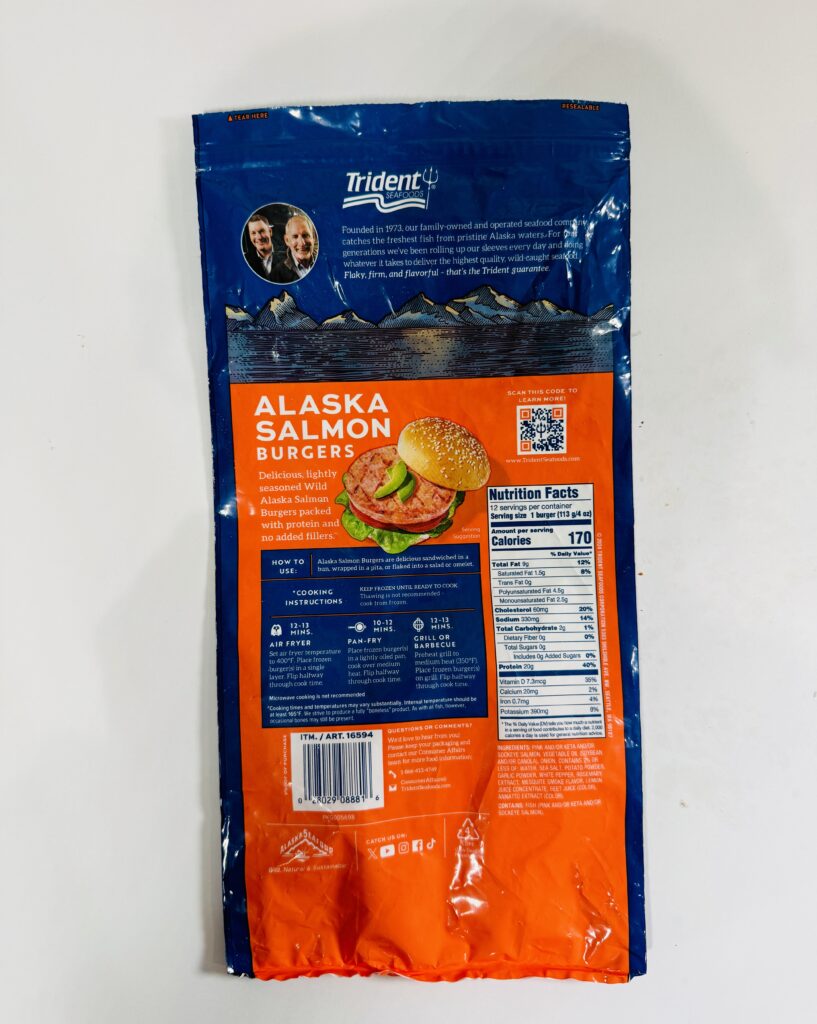 Trident Alaska Salmon Burgers