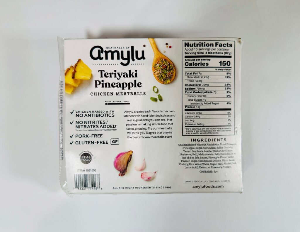 Amylu Teriyaki Pineapple Chicken Meatballs