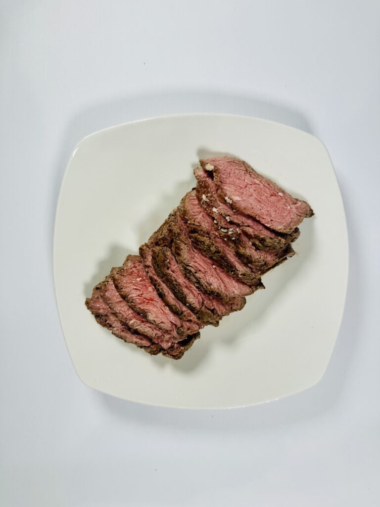 costco Sliced grass fed beef sirloin (Cooked)