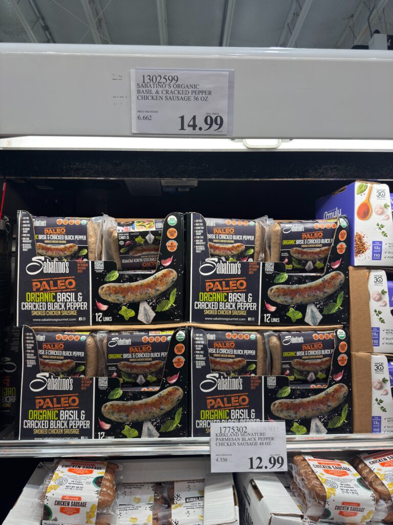 Sabatino chicken sausage costco price