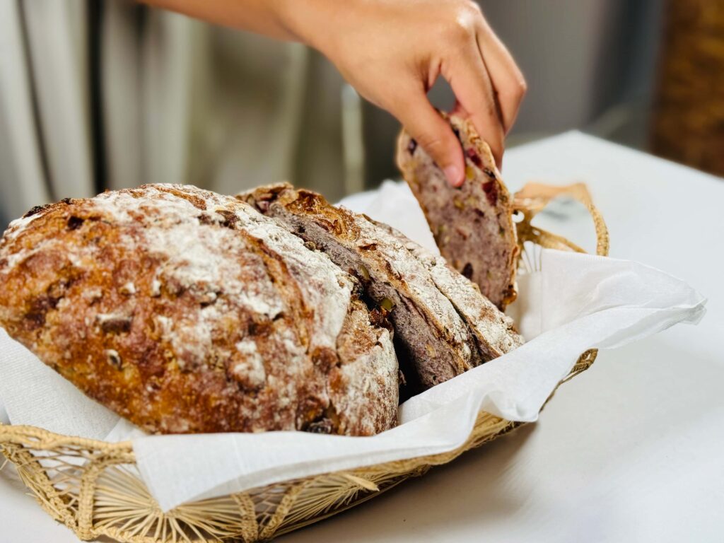 Costco Cranberry Walnut Bread Side View