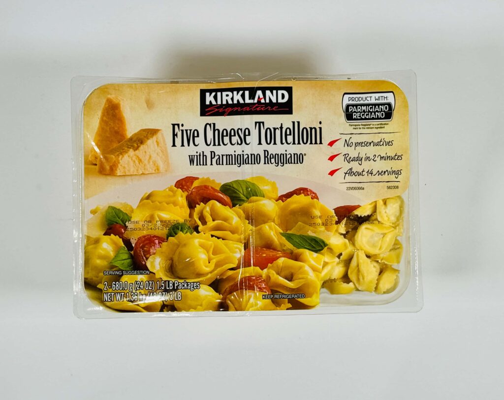 Costco Kirkland Five Cheese Tortelloni Package