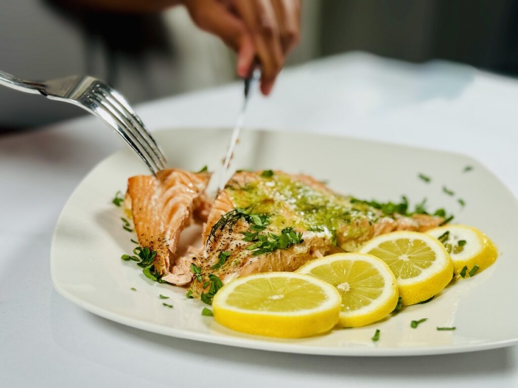 costco's kirkland salmon milano with basil pesto butter