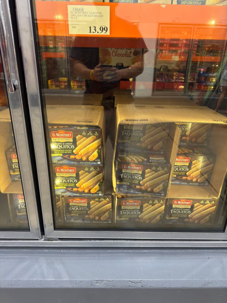 Costco El Monterey Chicken and Cheese Taquitos Shelf