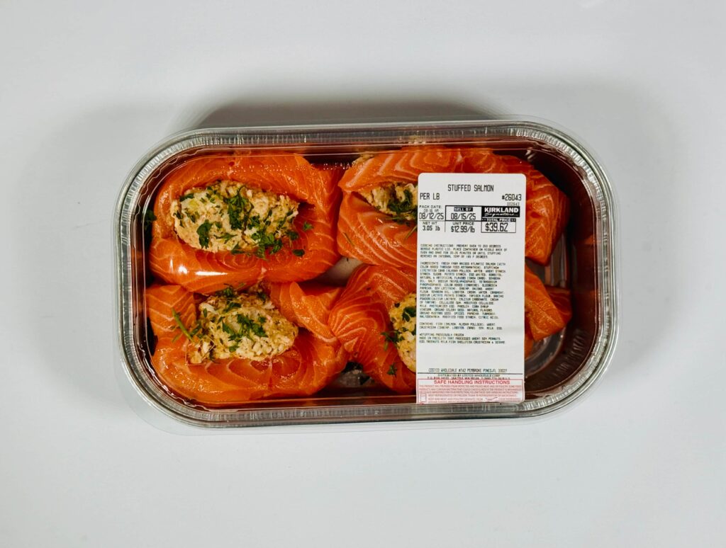 Costco Kirkland Signature Stuffed Salmon Box