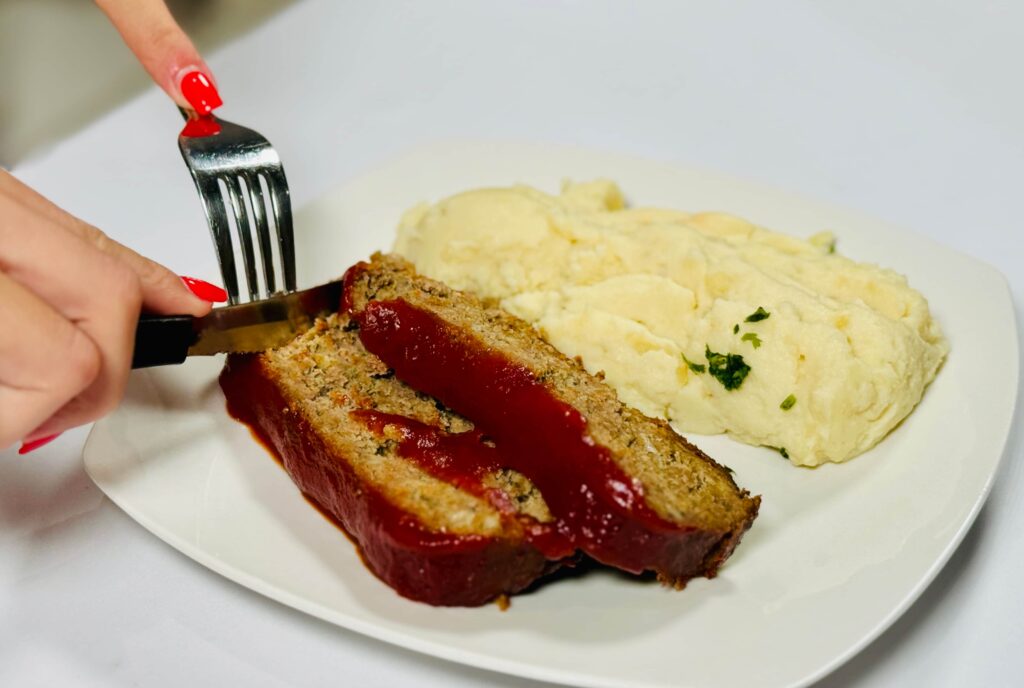Costco Meatloaf With Mashed Yukon Potatoes And Glaze