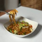 Costco Vegetable Yakisoba Noodles Served