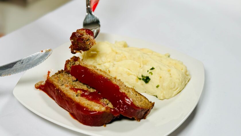 Costco Meatloaf With Mashed Yukon Potatoes And Glaze