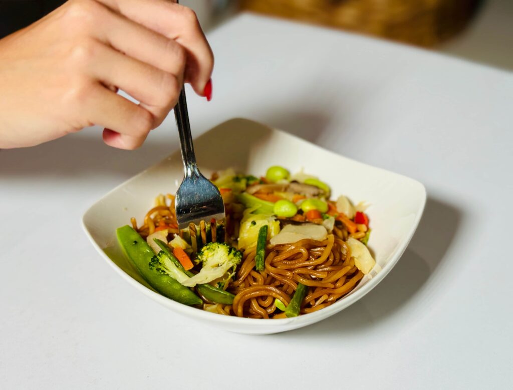 Served Costco Vegetable Yakisoba Noodles