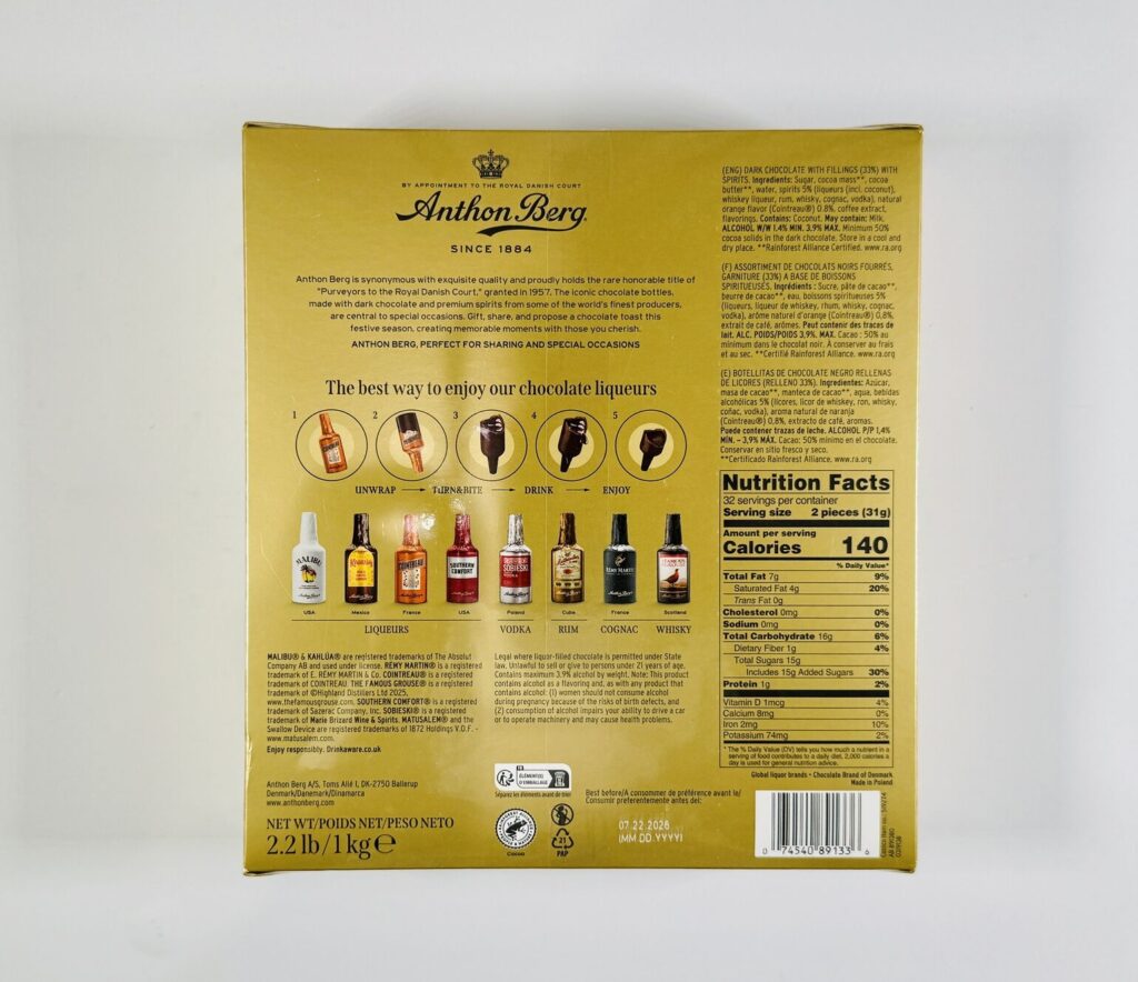 Costco Anthon Berg Liquor Filled Dark Chocolates