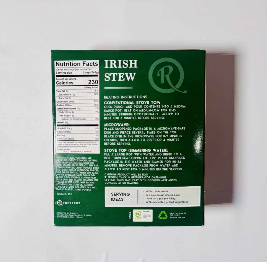 Costco Ruprecht Irish Stew Package